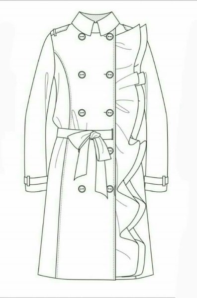 Пальто раскраска