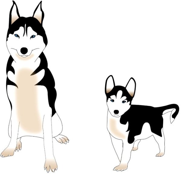 Хаски для вырезания