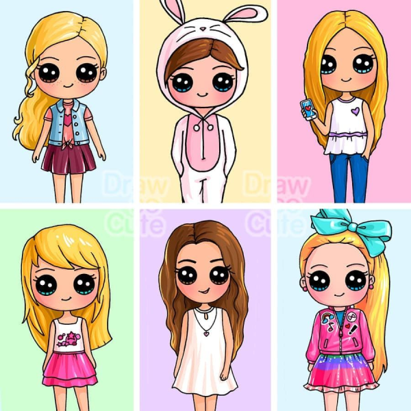 Красивые мультяшные девочки