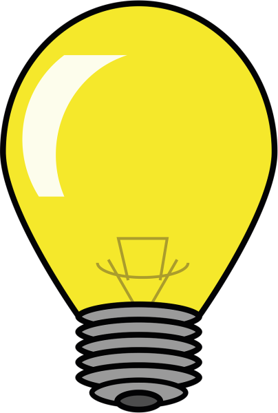 Лампочка желтая идея