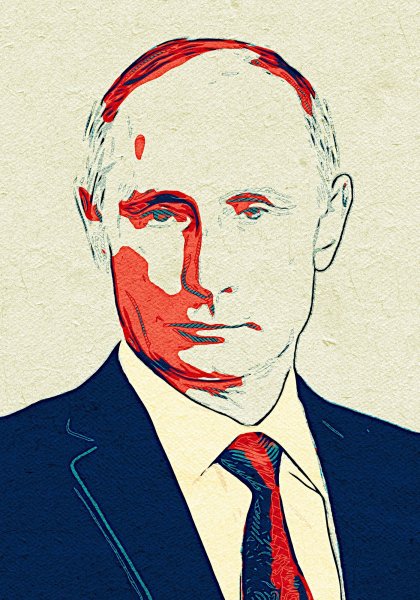 Рисованный портрет Путина