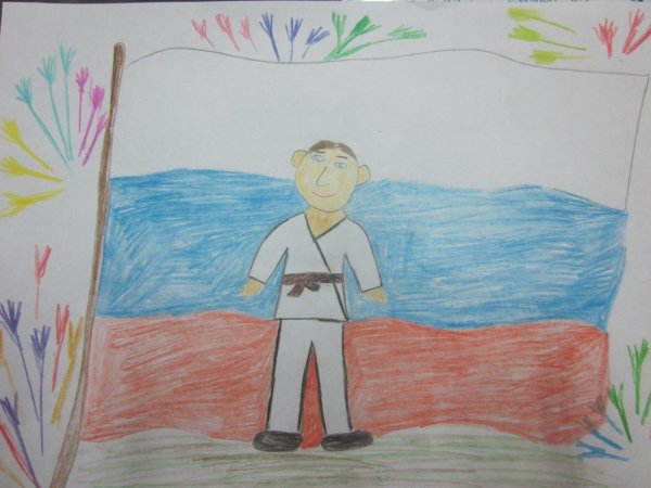 Дети рисуют портрет Путина