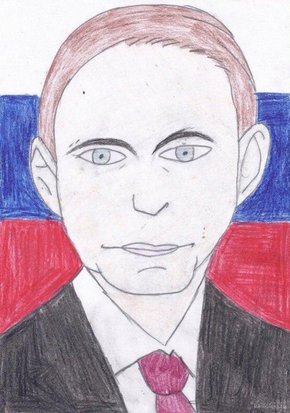 Путин нарисовал кота
