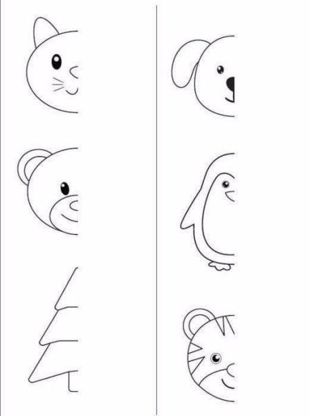 Дорисовки для дошкольников