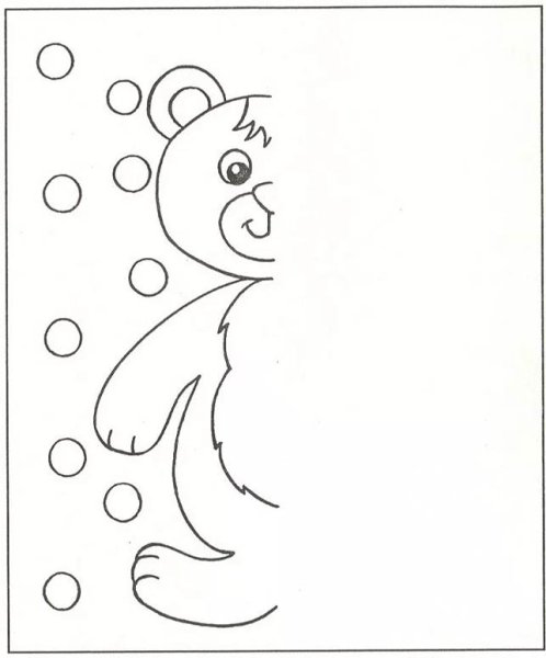 Дорисовать половину рисунка