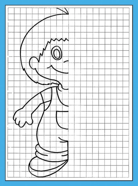 Раскраски для детей по клеточкам