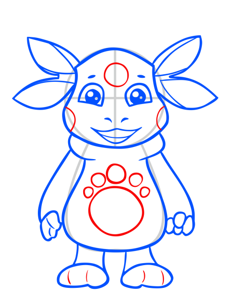 Лунтик рисунок карандашом