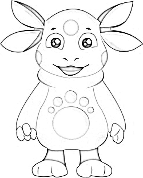 Лунтик трафарет