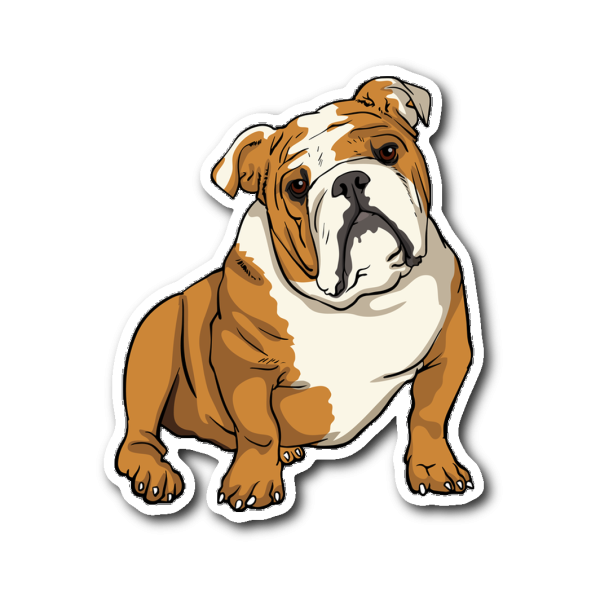 Бульдог стикер