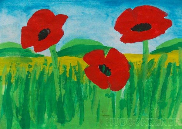 Рисование маки с детьми