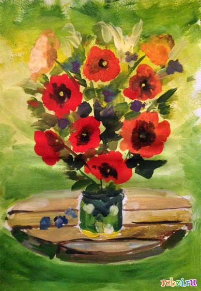 Рисование маки с детьми