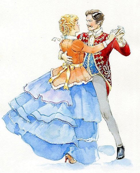 Танцующая пара на баду