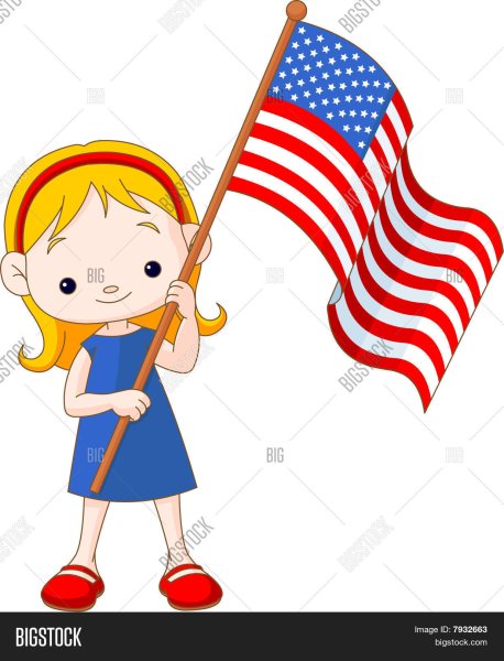 Девочка с флажком