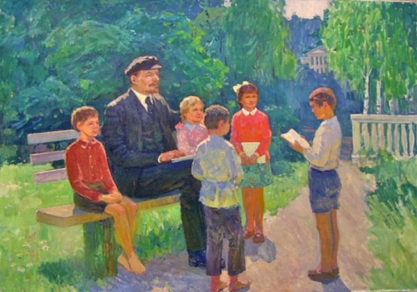 «Ленин с детьми в Горках». Владимир Гусев, 1985