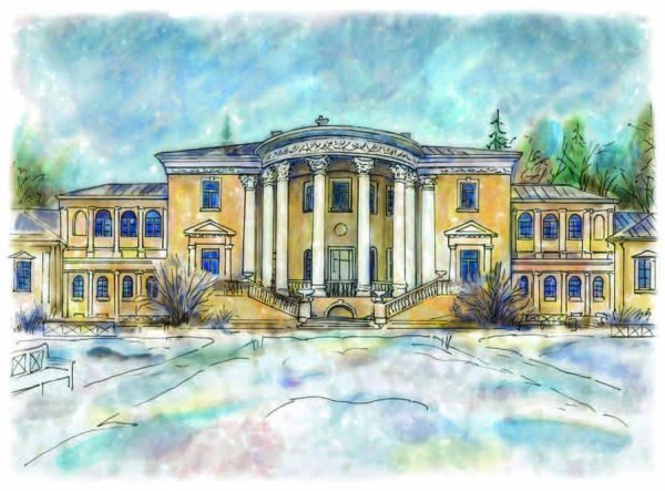 Подмосковные дворянские усадьбы рисунки