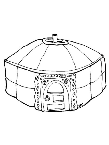 Юрта хакасов раскраска