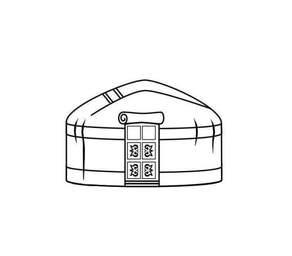 Юрта раскраска