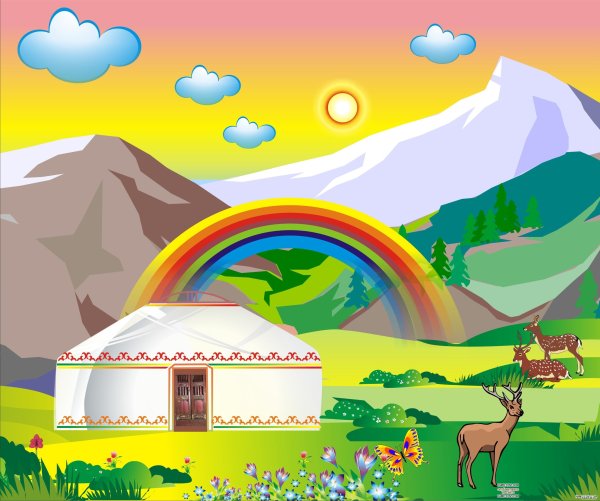 Юрта на природе