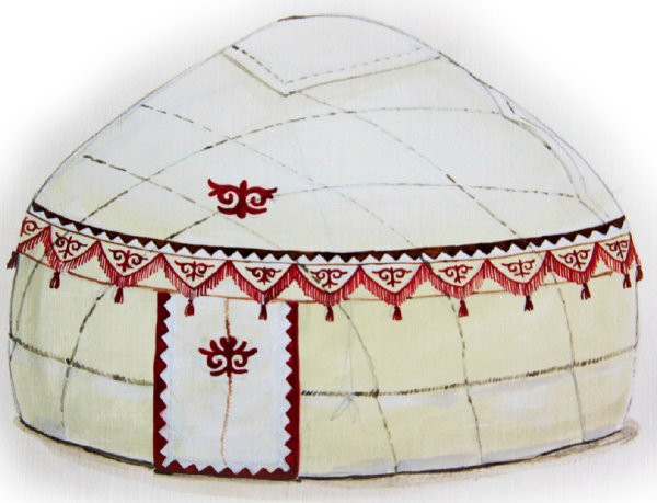 Юрта нарисовать