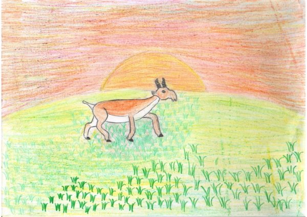 Детские рисунки степи