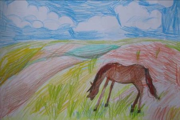 Степь рисунок для детей