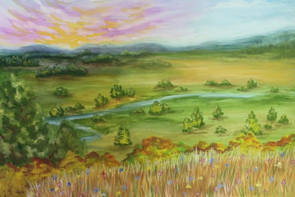 Рисунок степи 4 класс