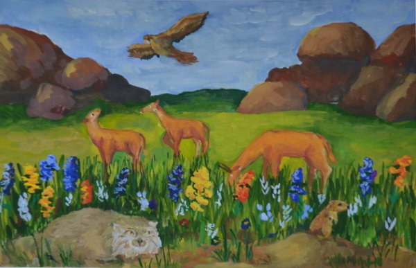 Степь рисунок для детей