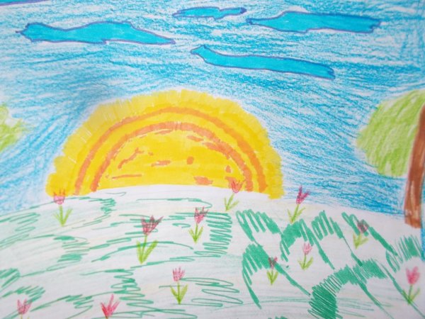 Степь рисунок для детей