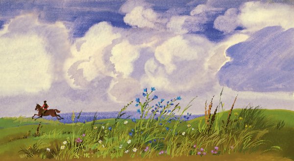 Степной пейзаж рисунки детей