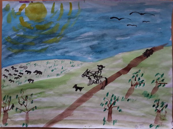Детские рисунки степи