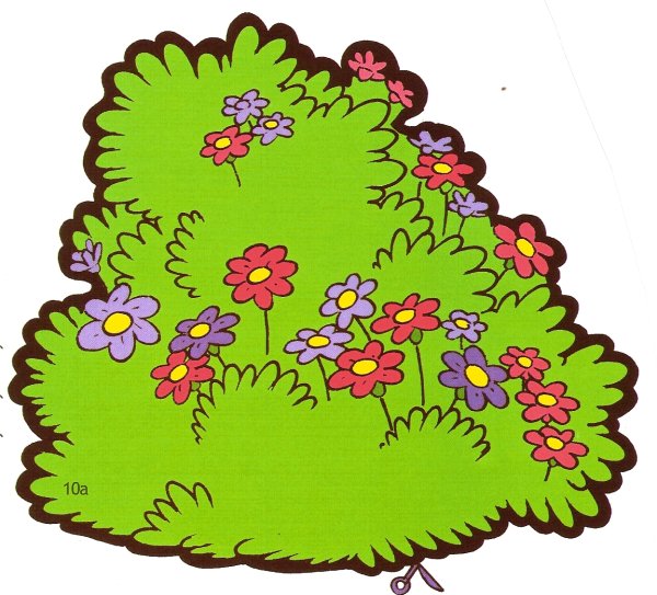 Нарисовать деревья и кустарники