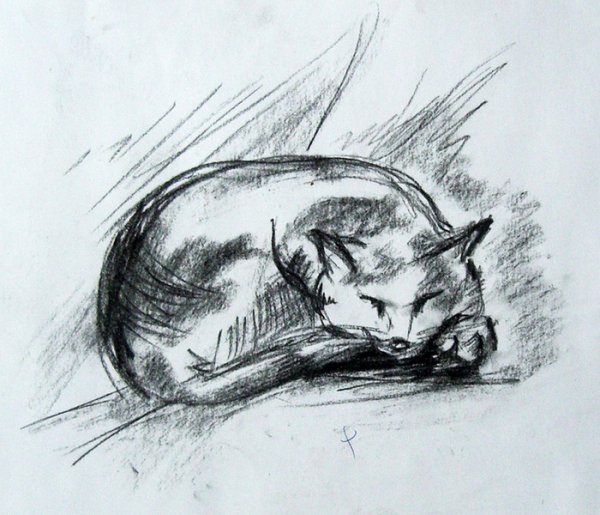 Рисование углем для детей