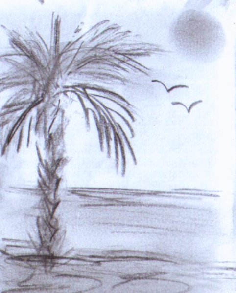 Рисунок углем для детей