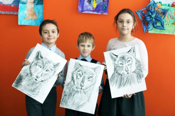 Пейзаж углем