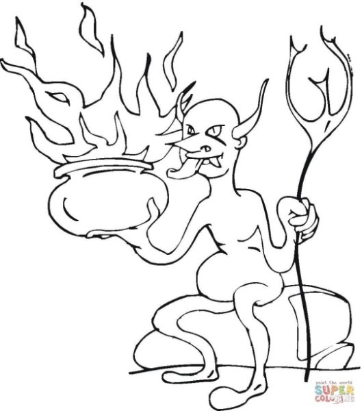 Черт раскраска