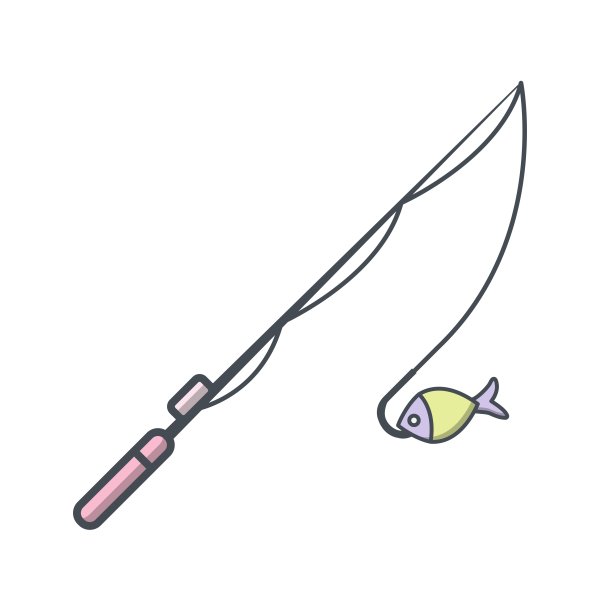 Удочка рисованная