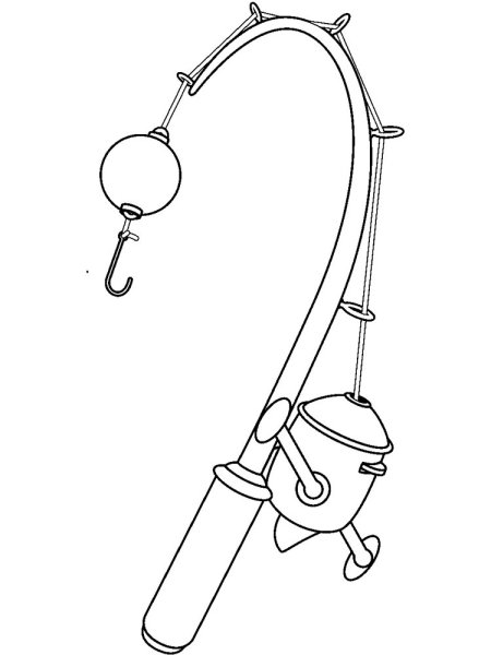 Раскраска удочка