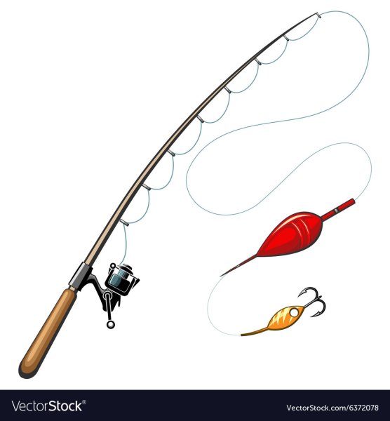 Удочка рыбалка вектор
