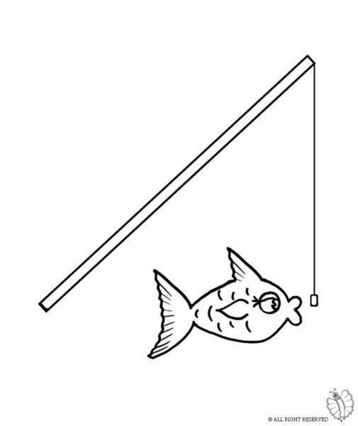 Раскраска удочка