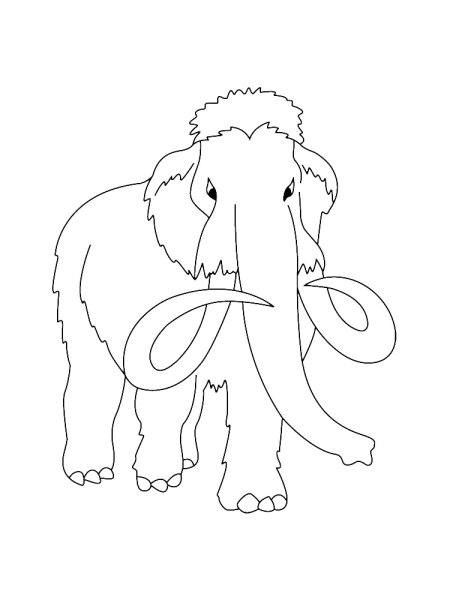 Мамонт раскраска
