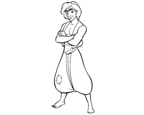 Жасмин и алладин раскраска Джинн