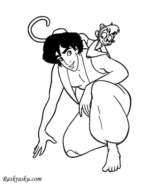 Волшебная лампа Аладдина раскраска