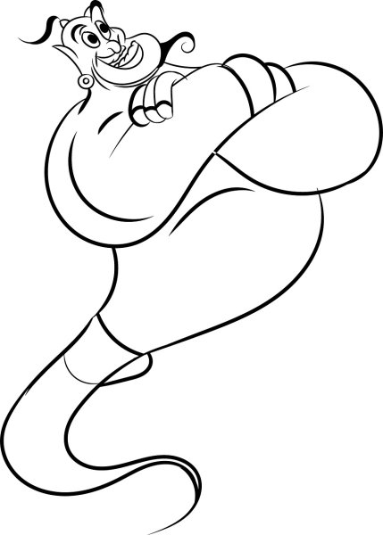 Алладин мультфильм раскраска