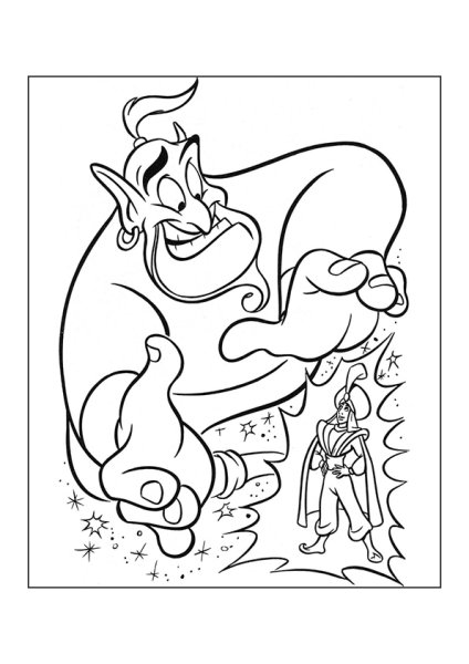 Разукрашки алладин