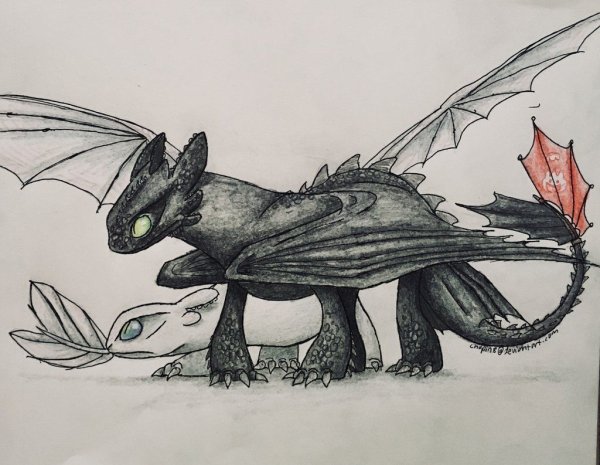 Рисунки для срисовки драконы лёгкие