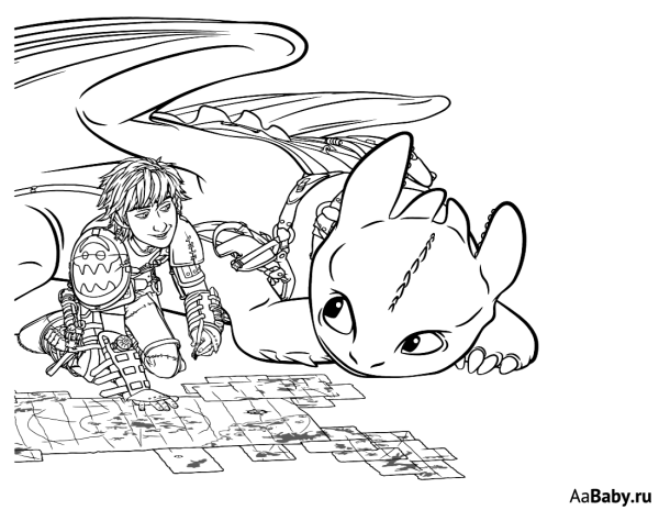 Нарисовать дракона Беззубика поэтапно