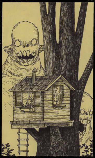 Иллюстрация на тему страх