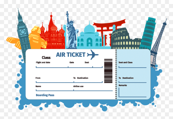 Шаблон билета в путешествие