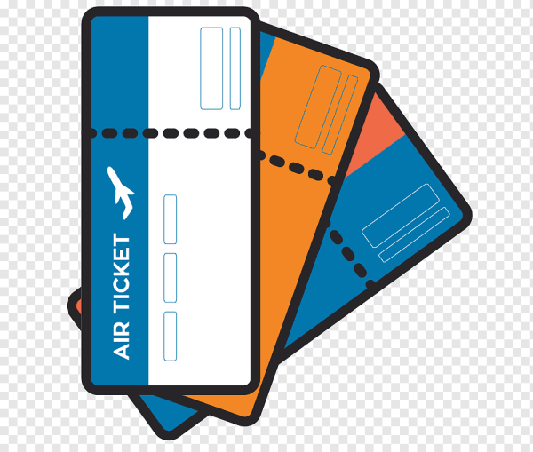 Нарисованный билет на самолет