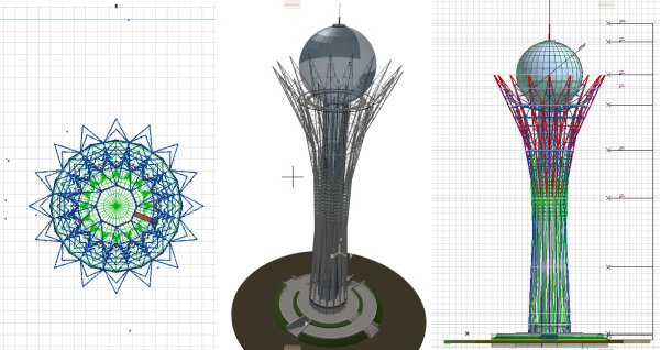 3d модель Байтерек